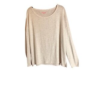 Victoria's Secret Long Sleeve Top Women's L Heathered Knit Casual Relaxed